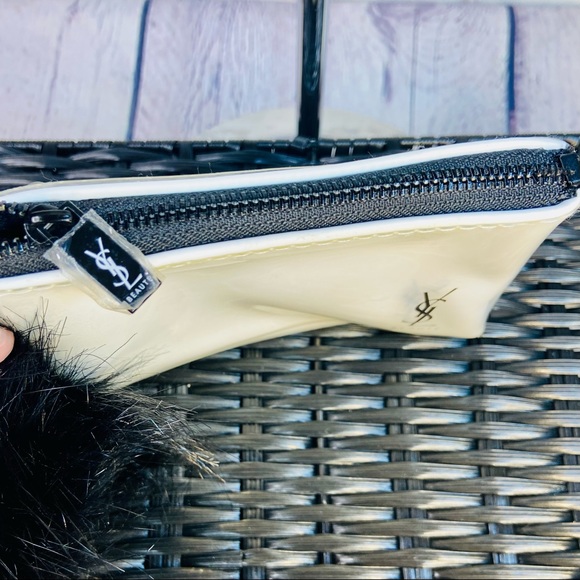 YSL keychain pouch with handmade pom and charms - Picture 5 of 8